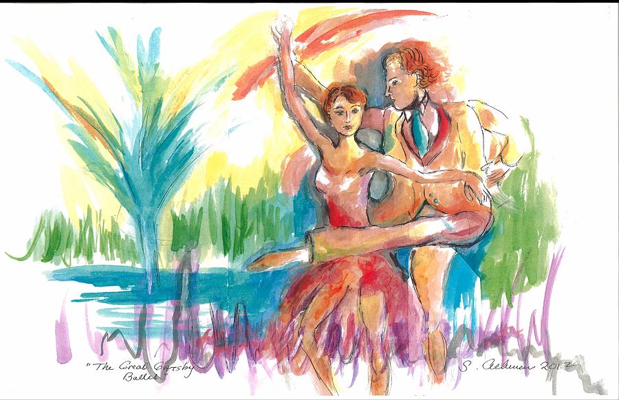 Jazz Painting - Great Gatsby Ballet by Suzanne Ackerman