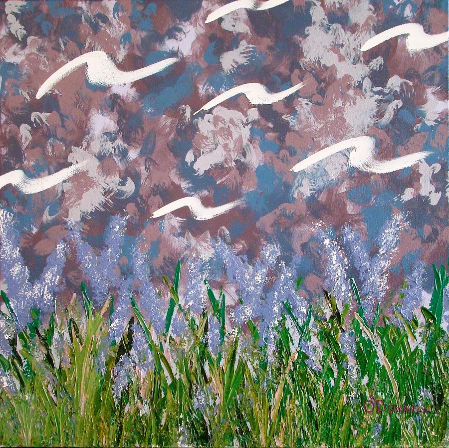 Great Grandmas Lavender Painting by Stephen P ODonnell Sr