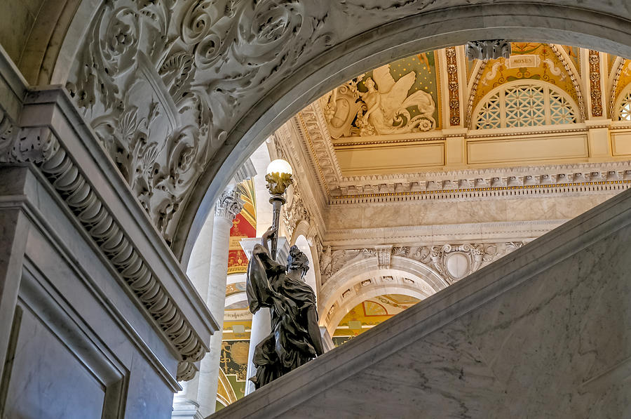 Architecture Photograph - Great Hall Library Of Congress by Susan Candelario