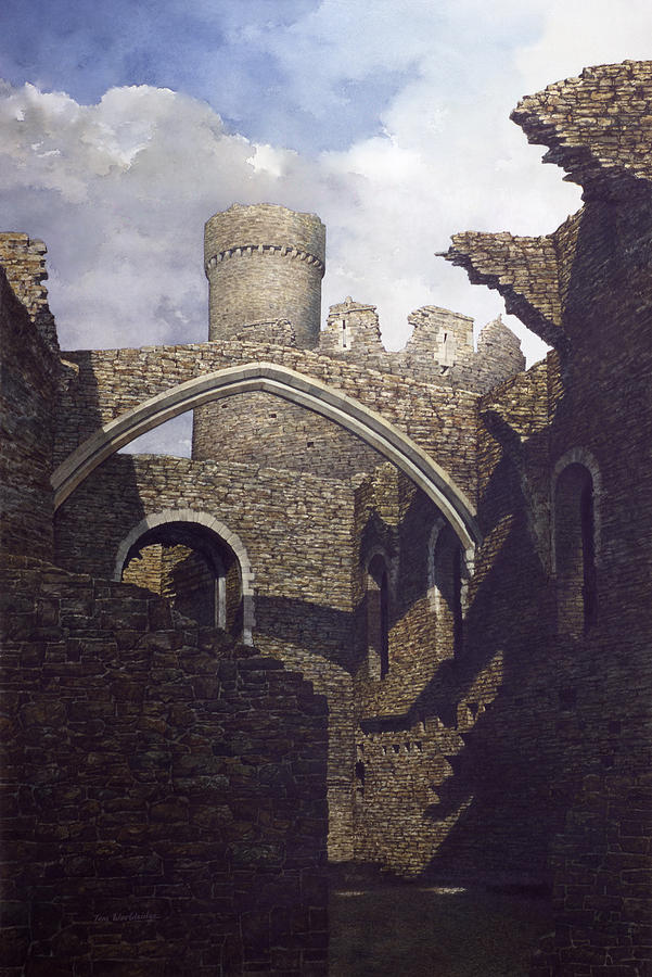 Great Hall of Conwy Painting by Tom Wooldridge