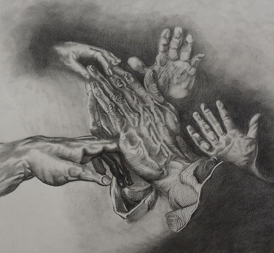 Great Hands Drawing by Sam Lawrence