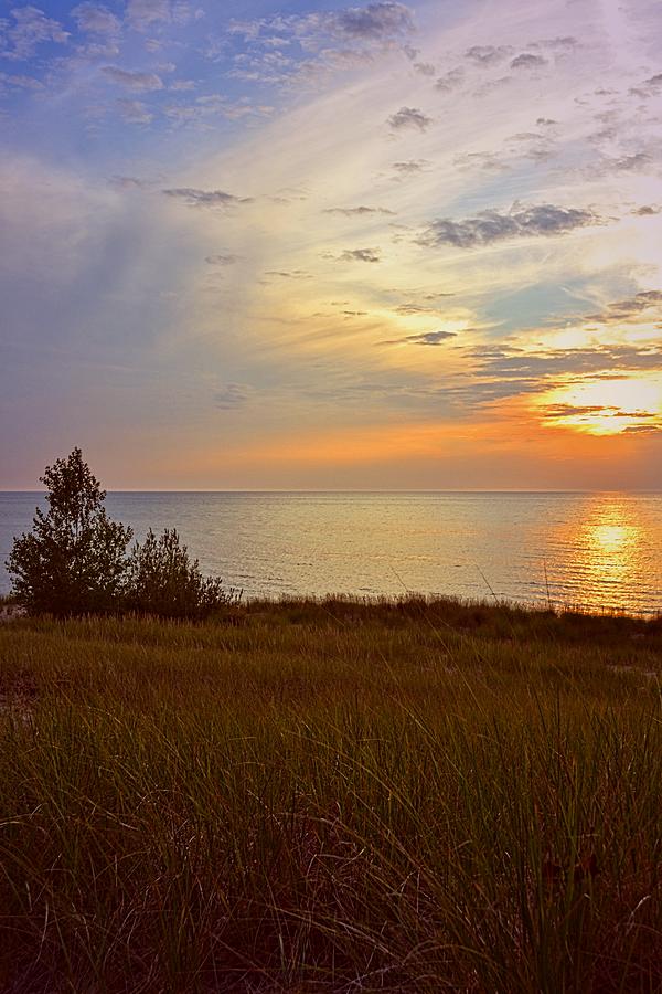 Sunset Photograph - Great Lake Great Sunset by Michelle Calkins