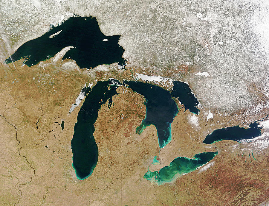 Great Lakes Photograph by Nasa/science Photo Library