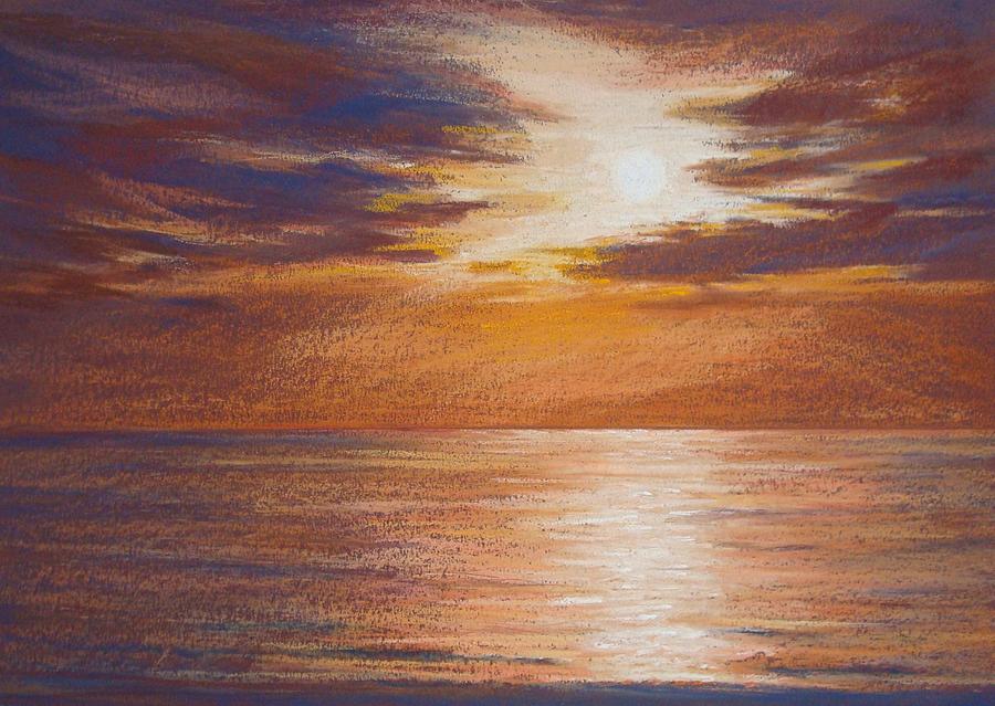 Great Lakes Sunset Painting by Kay Ridge