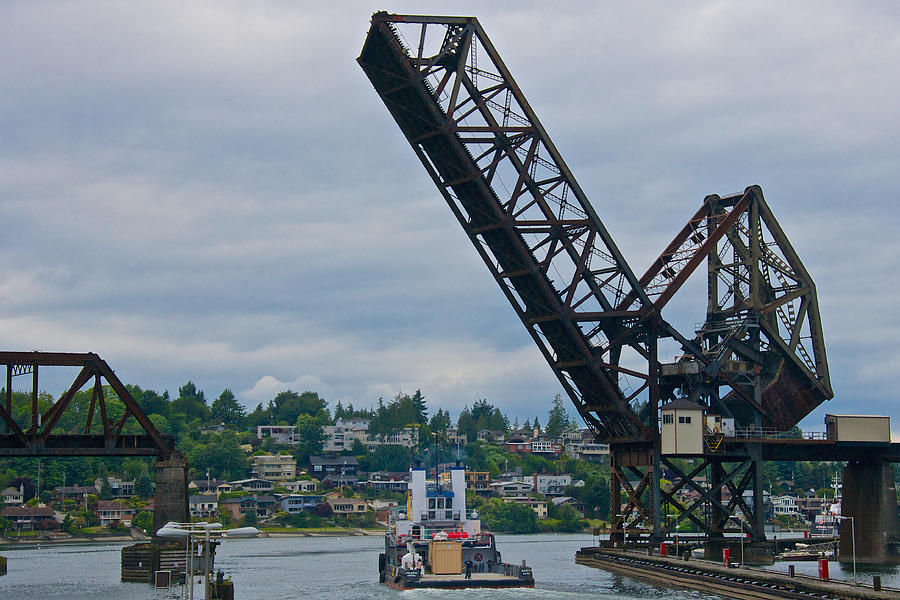 Great Northern Railroad Bridge Ballard Seattle Washington USA Photograph by Steven Lapkin