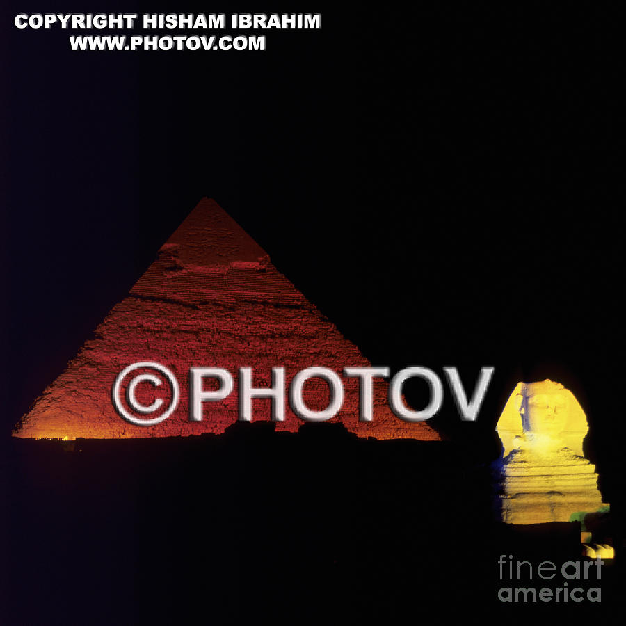 Architecture Photograph - Great Pyramid of Giza and The Sphinx - Egypt by Hisham Ibrahim