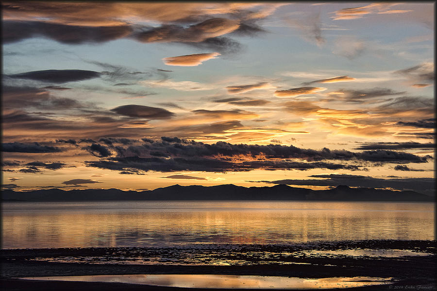 Great Salt Lake Sunset Photograph by Erika Fawcett