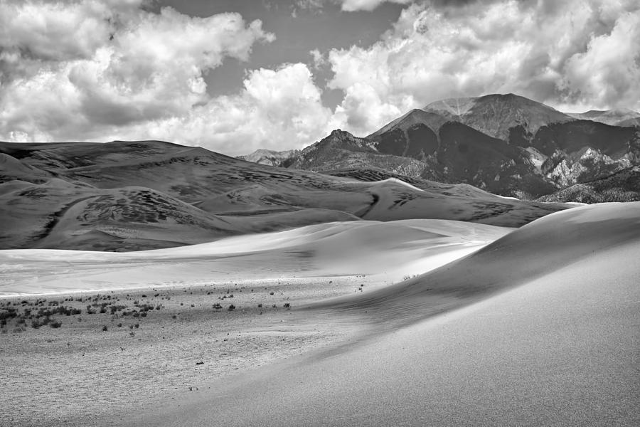 Great Sand Dunes National Park Photograph - Great Sand Dunes #6 - Black and White by Nikolyn McDonald