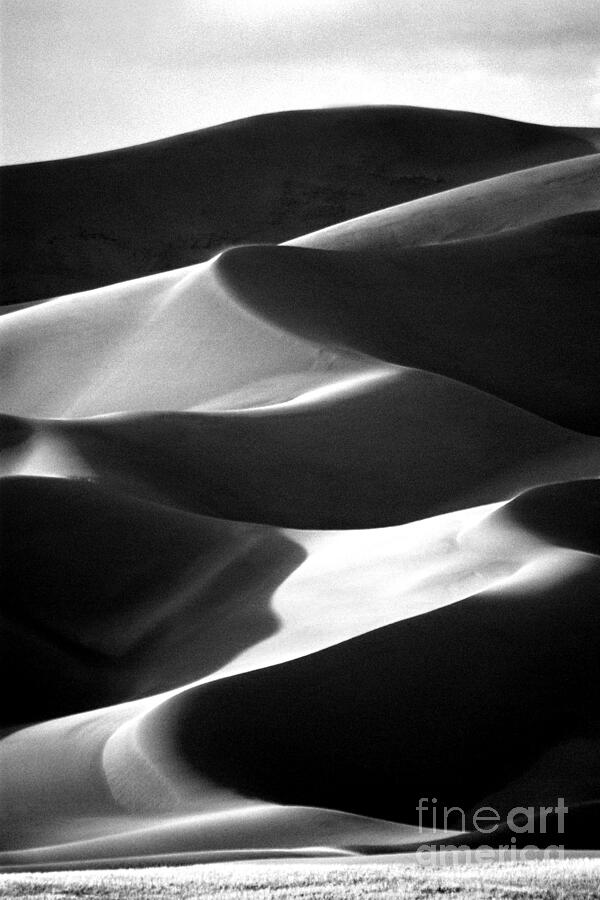 Great Sand Dunes At Sunset - Shades Of Grey Photograph by Douglas Taylor
