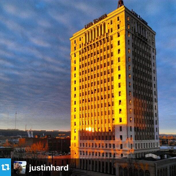 Urban Photograph - Great Shot This Morning From by Thomas Jefferson Tower