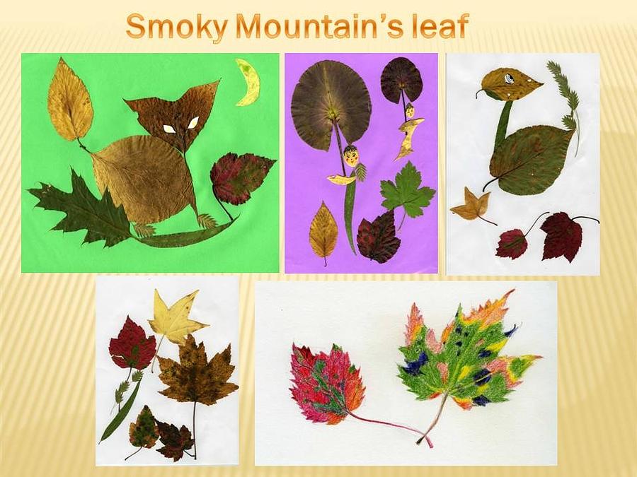 Great Smoky Mountains leaf Painting by Ping Yan