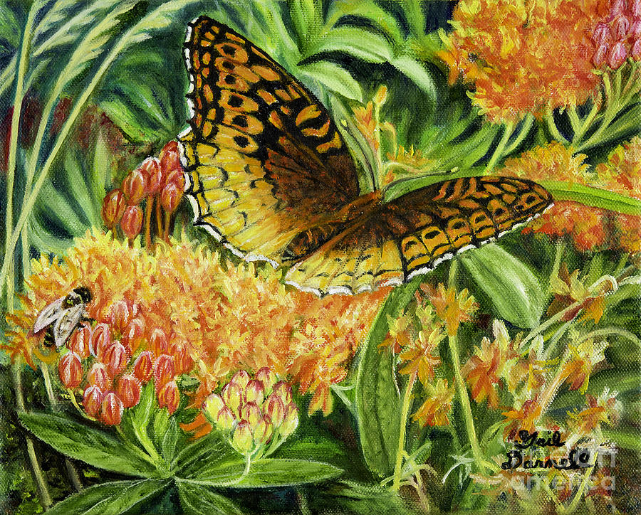 Butterfly Painting - Great Spangled Fritillary Butterfly by Gail Darnell