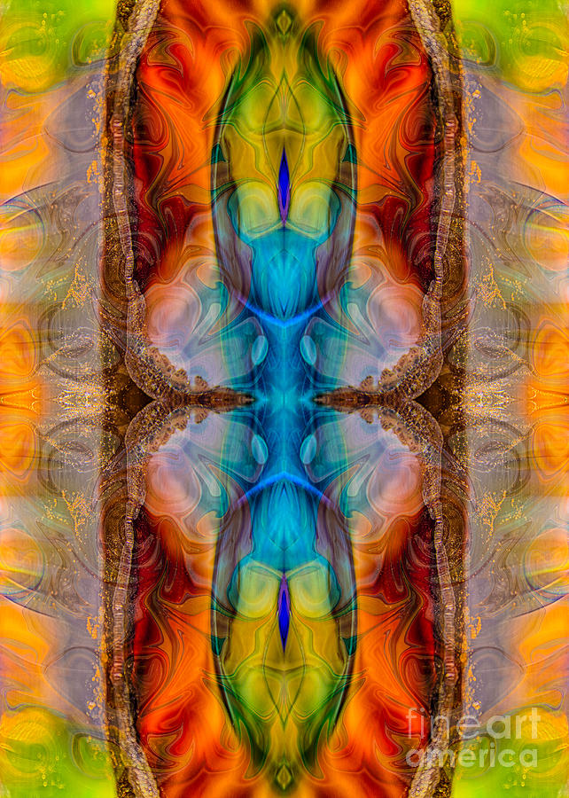 Great Spirit Middle Panel Abstract Designs by Omaste WItkowski Digital Art by Omaste Witkowski