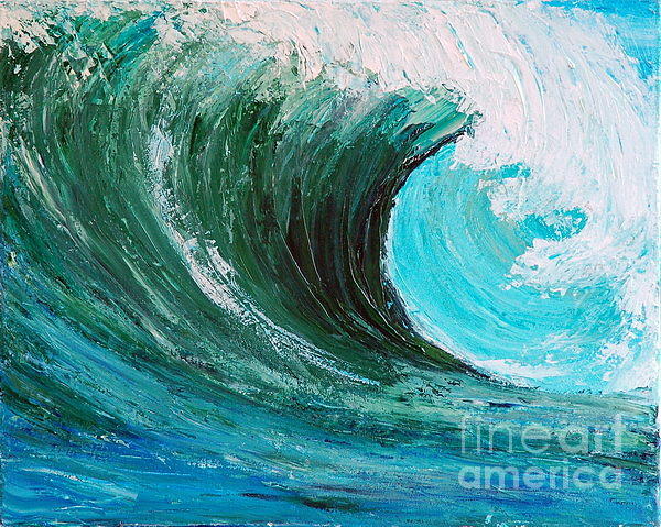Abstract Painting - Great Surf by Teresa Wegrzyn