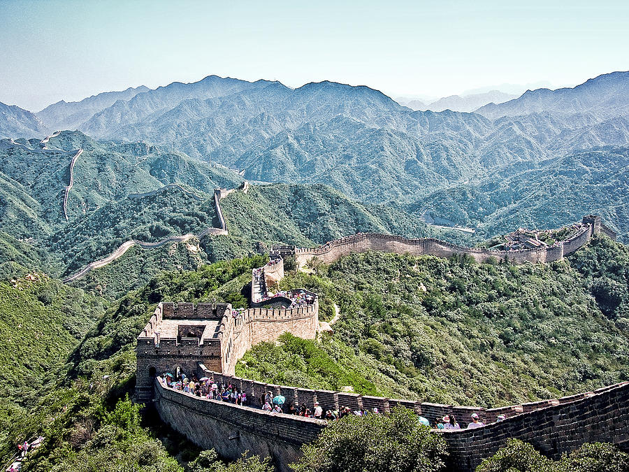 Landscape Photograph - Great Wall at Badaling by Bill Boehm