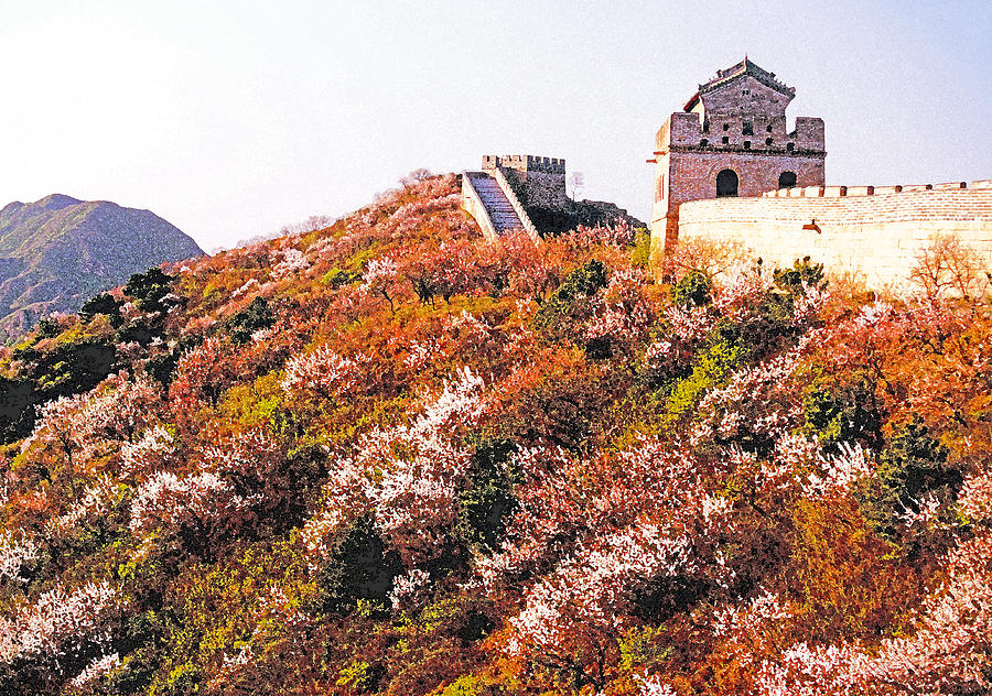Great Wall in Springtime Photograph by Dennis Cox