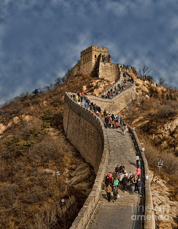 Great Wall o China Photograph by Shirley Mangini