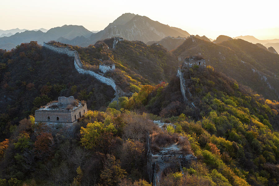Great Wall Of China, Jiankou Near Photograph by Peter Adams