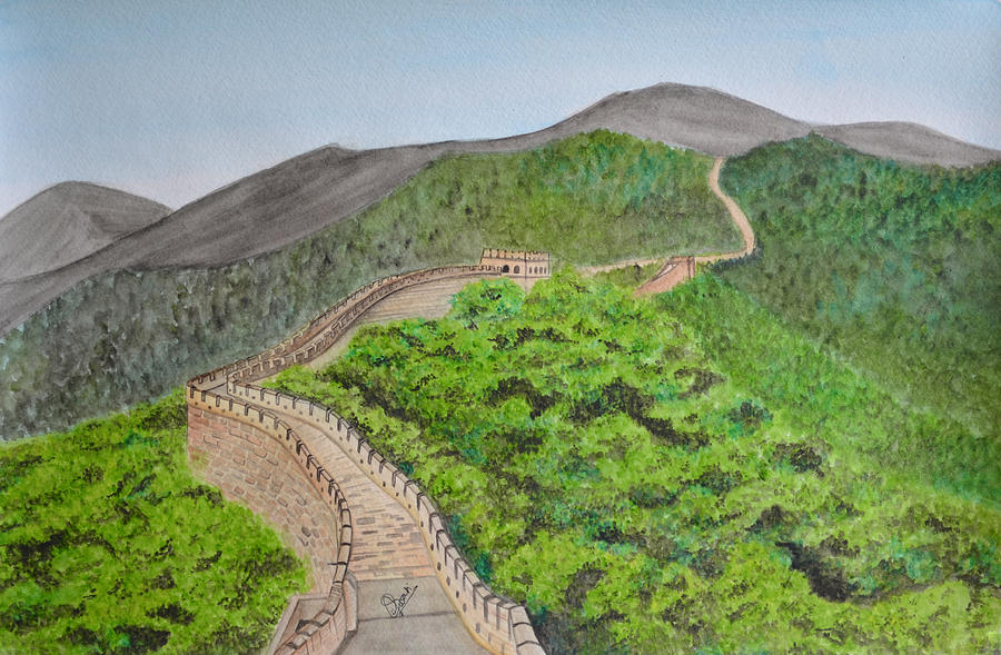 Great Wall Of China Painting - Great Wall of China by Swati Singh