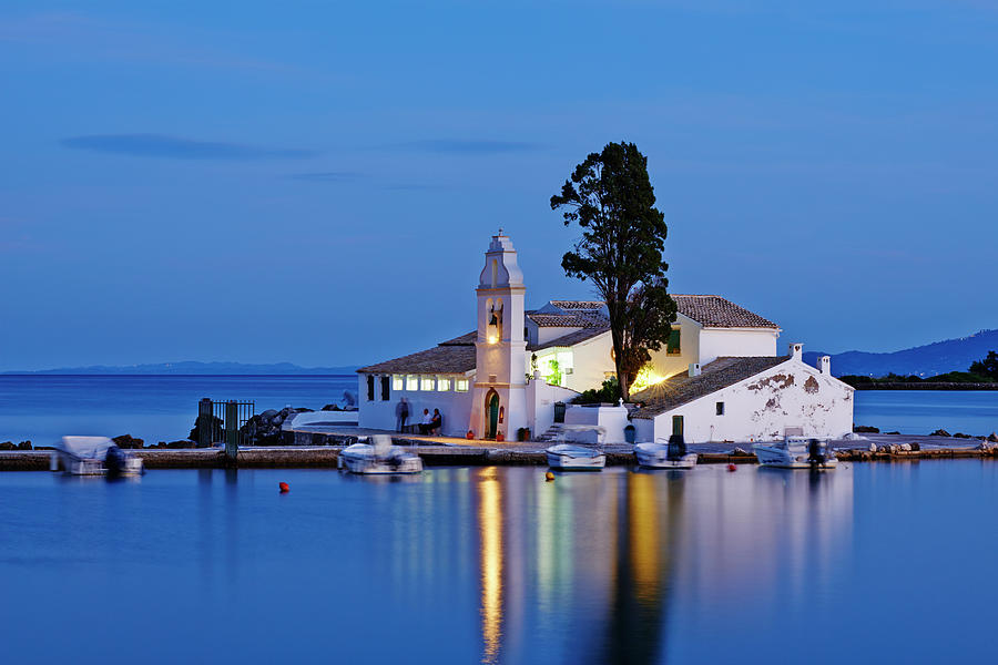 Greece, Corfu Island, Kanoni, Vlacherna Photograph by Tuul & Bruno Morandi