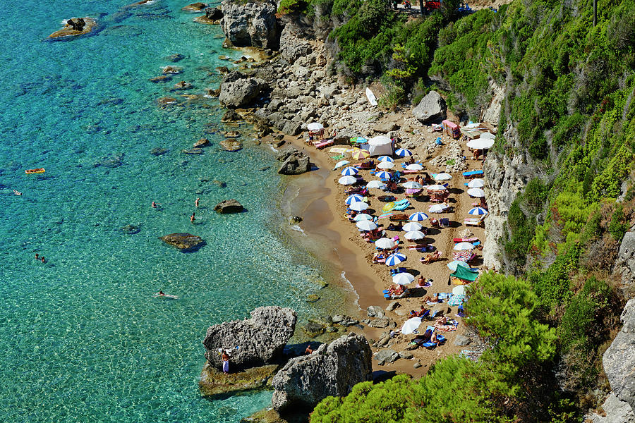 Greece, Corfu Island, Myrtiotissa Beach Photograph by Tuul & Bruno Morandi