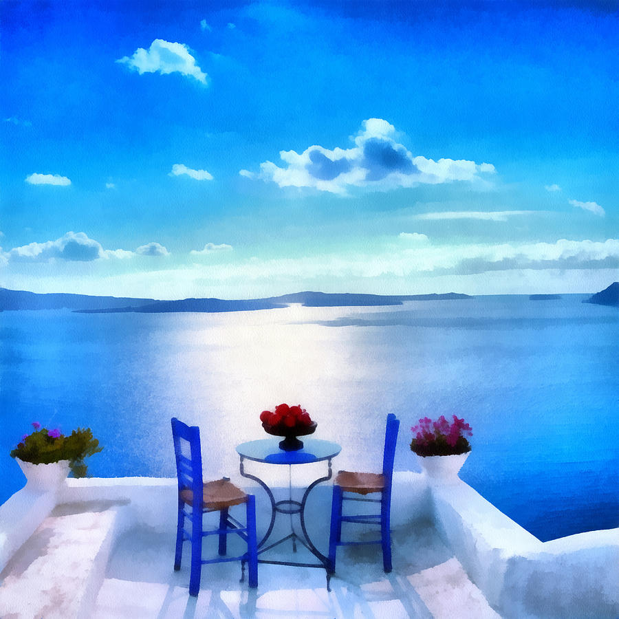 Greece vacation morning Digital Art by Lilia D | Pixels