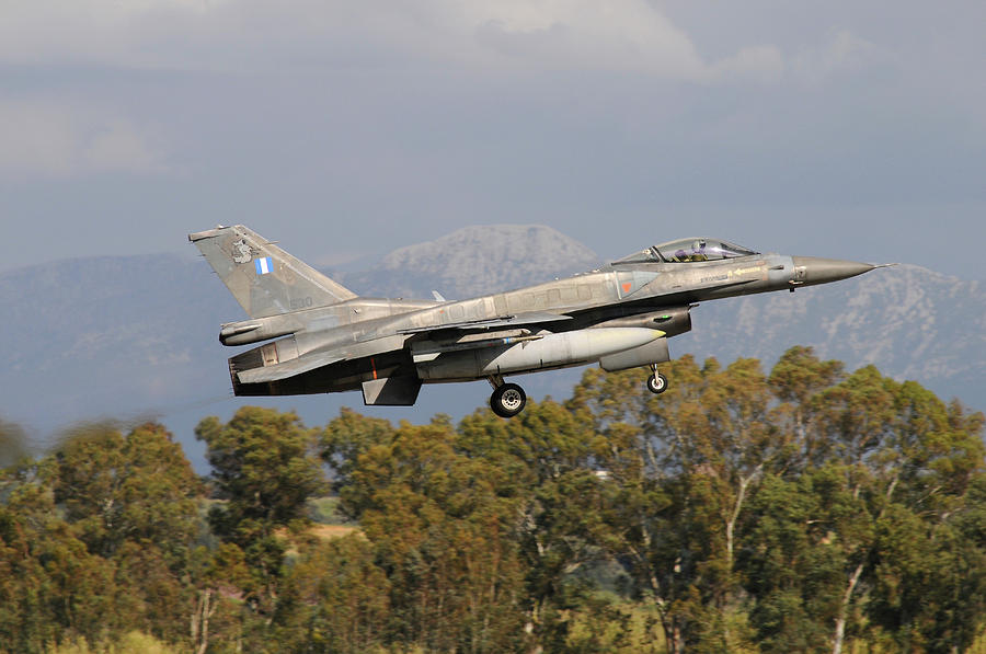 Greek Air Force F-16c Block 52 Taking Photograph by Riccardo Niccoli