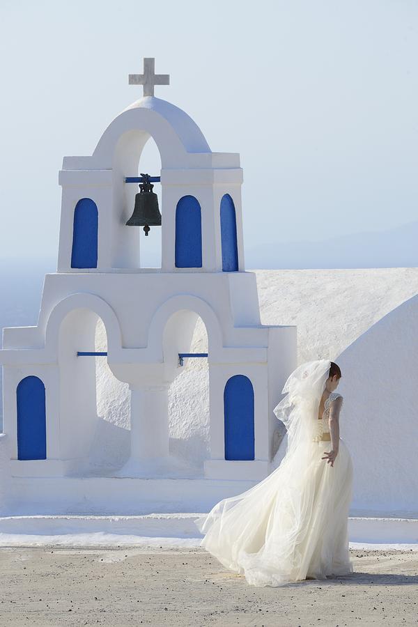 Greek Photograph - Greek Bride by Christian Heeb
