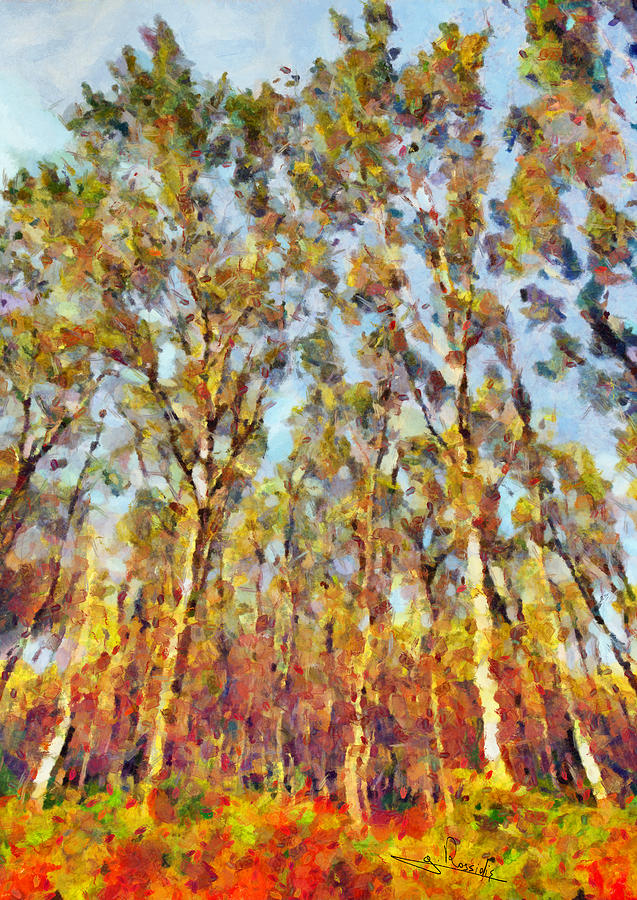 Greek forest 4 Painting by George Rossidis