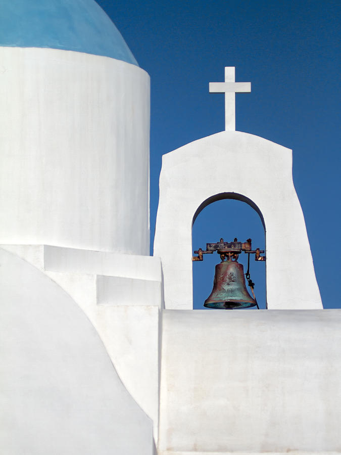 Greek Photograph - Greek Island Church by Stelios Kleanthous