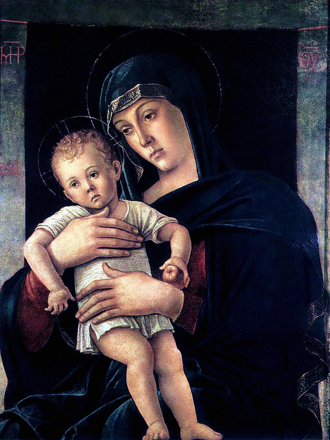 Greek Madonna With Child 1464 Giovanni Bellini Painting by Karon Melillo DeVega