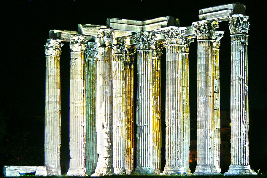Greek Photograph - Greek Ruins by Randy Shellenbarger