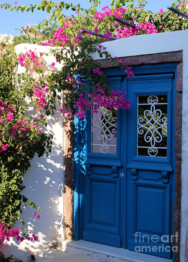 Greek Santorini Doors Photograph by Brian Raggatt - Fine Art America