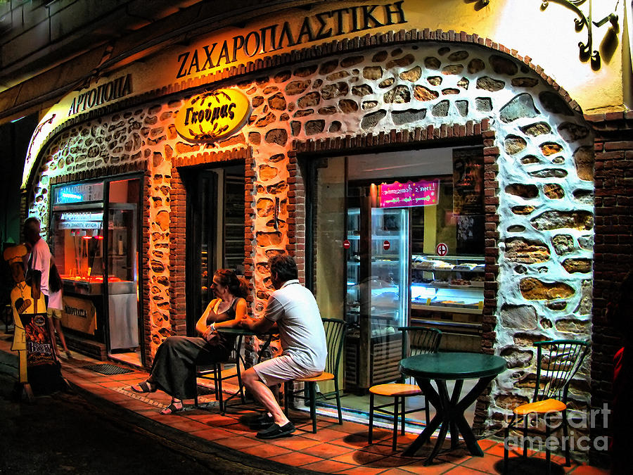 Greek street Photograph by Daliana Pacuraru