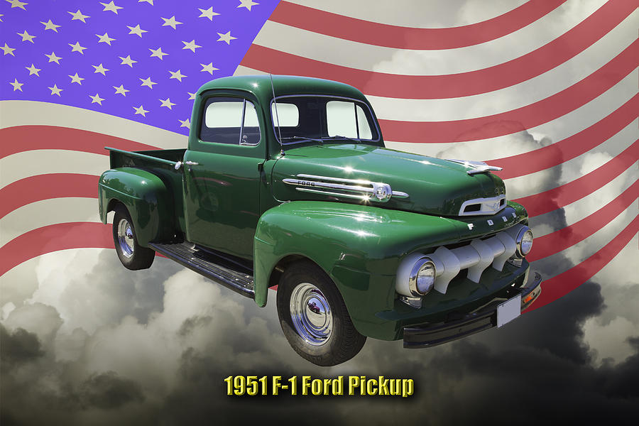 Green 1951 Ford F-1 Pickup Truck  Photograph by Keith Webber Jr
