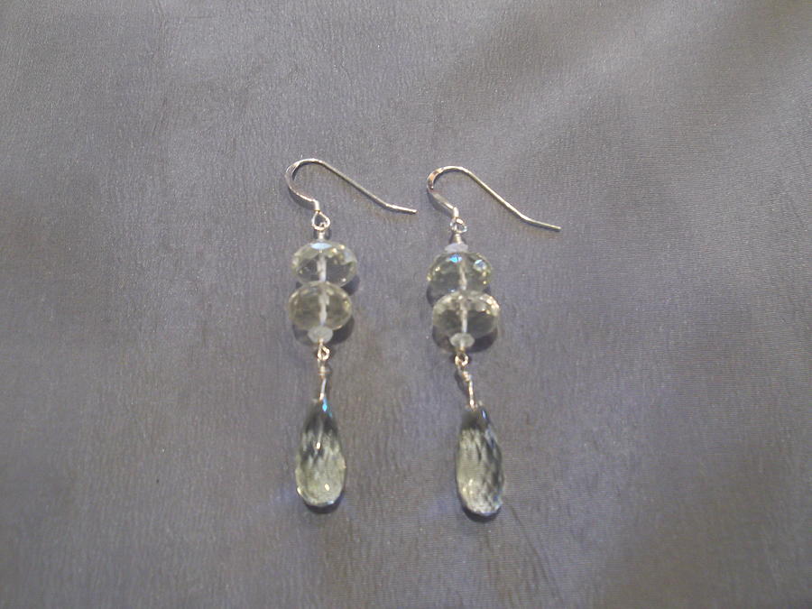 Green Amethyst Jewelry - Green amethyst earrings by Jan Durand