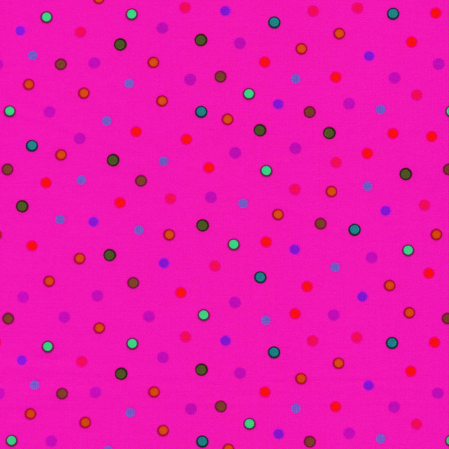 Green And Blue Polka Dots On Pink Fabric Background Photograph by Keith Webber Jr
