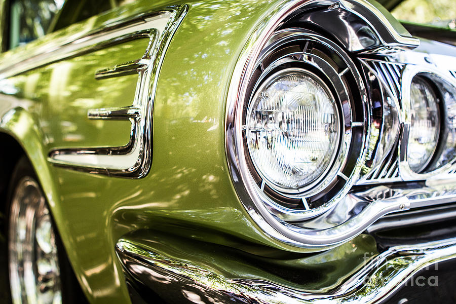 Car Photograph - Green and Chrome by Mark Brooks