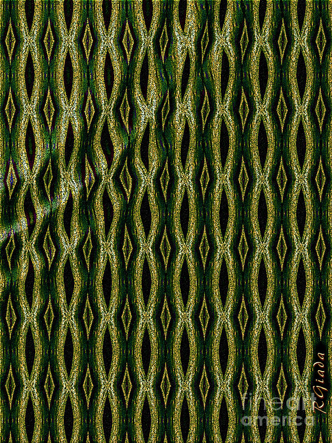 Green and Gold - abstract art by Giada Rossi  Digital Art by Giada Rossi