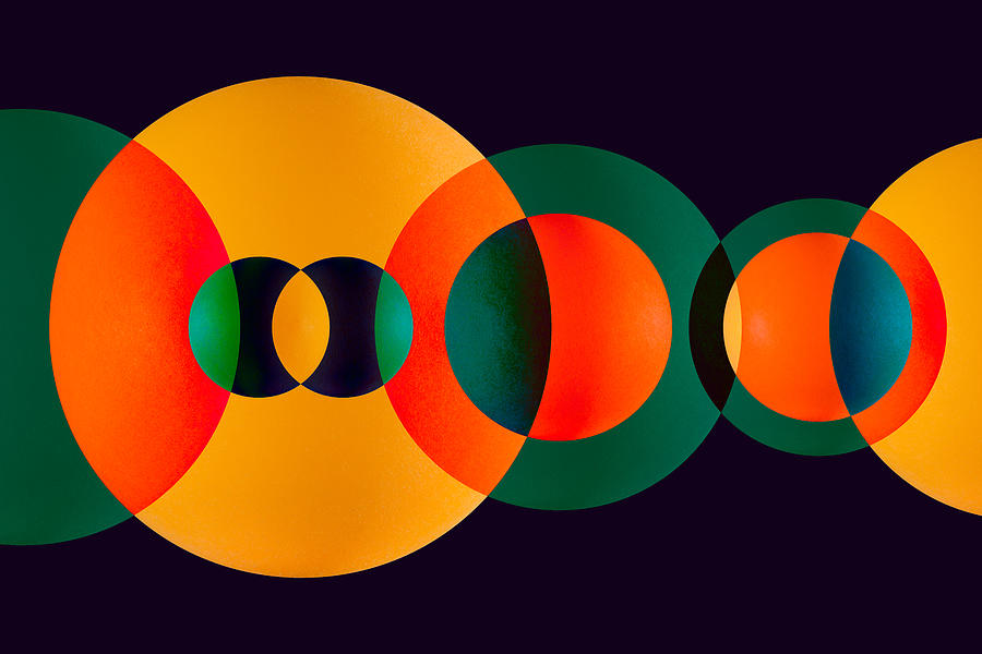Green and Orange Circle Overlapping Photograph by MirageC