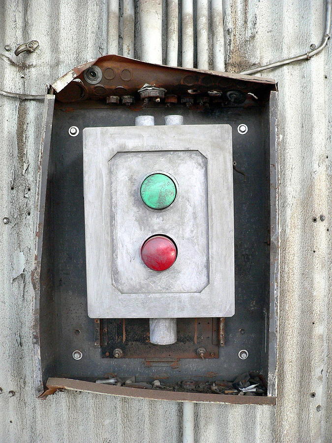 Green and Red Switch Photograph by Jeff Lowe