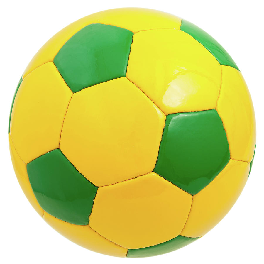 Green And Yellow Soccer Ball by Flavio Coelho