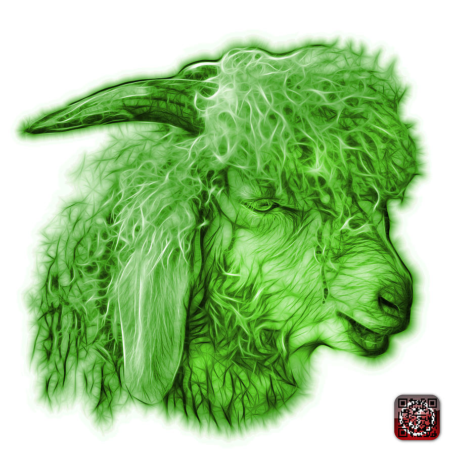 Green Angora Goat - 0073 FS Digital Art by James Ahn
