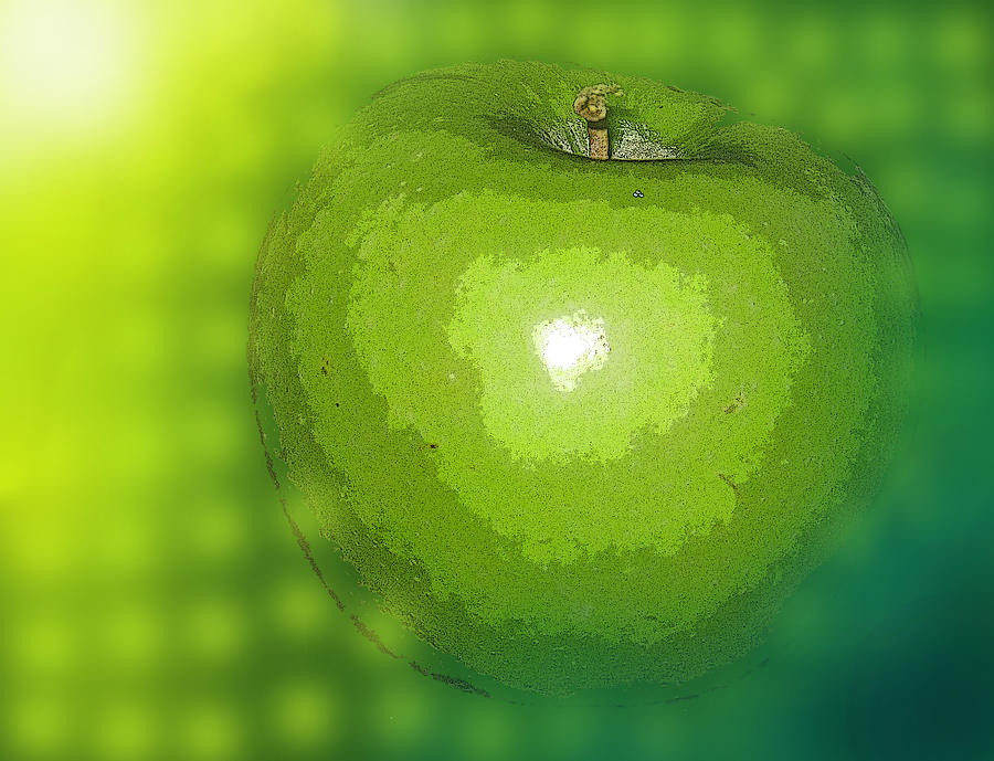 Green Apple Revisited Digital Art by Ian  MacDonald
