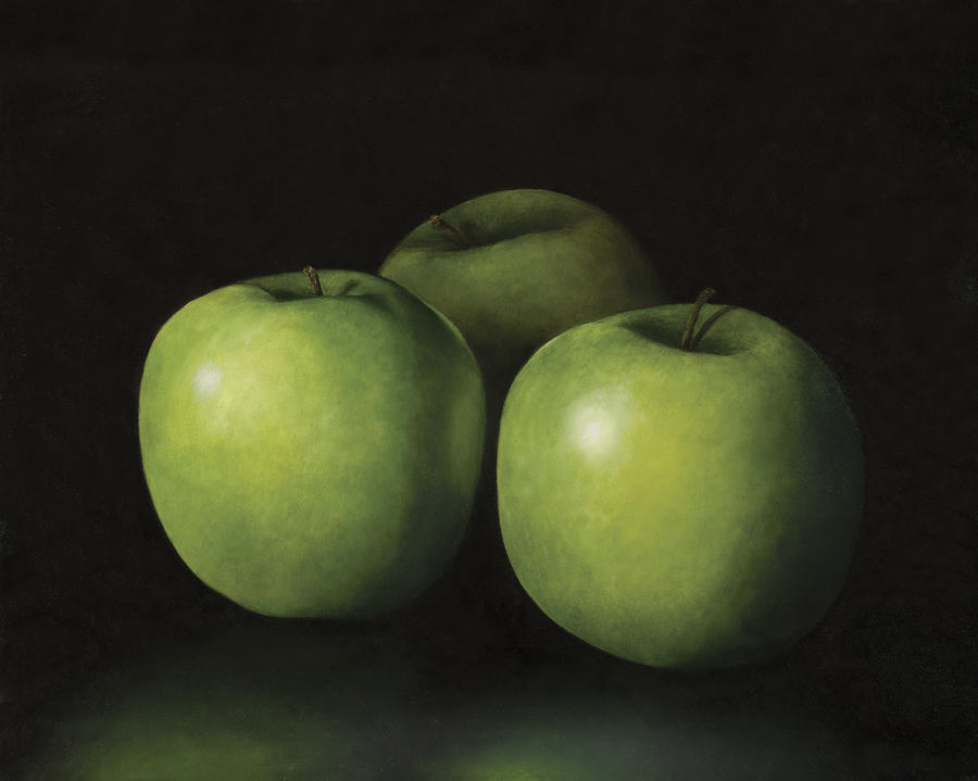 Apple Painting - Green Apples by Anthony Enyedy
