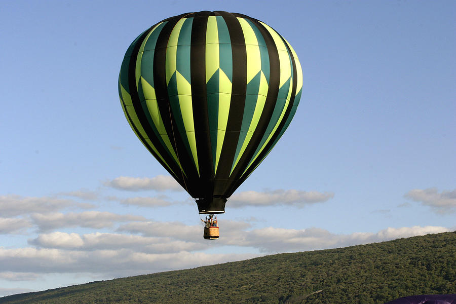 Green Balloon Lift-Off Photograph by Gene Walls