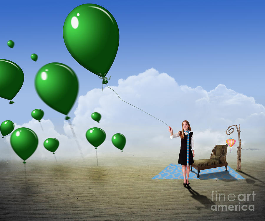 Green Balloons Photograph by Juli Scalzi