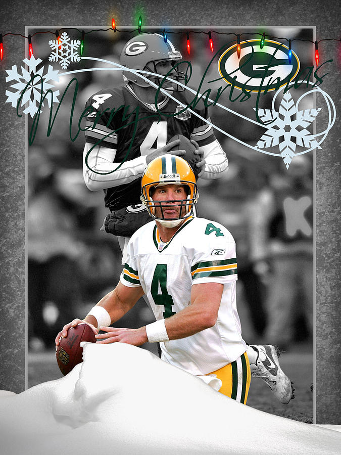 Brett Favre Green Bay Packers Greeting Card by Joe Hamilton