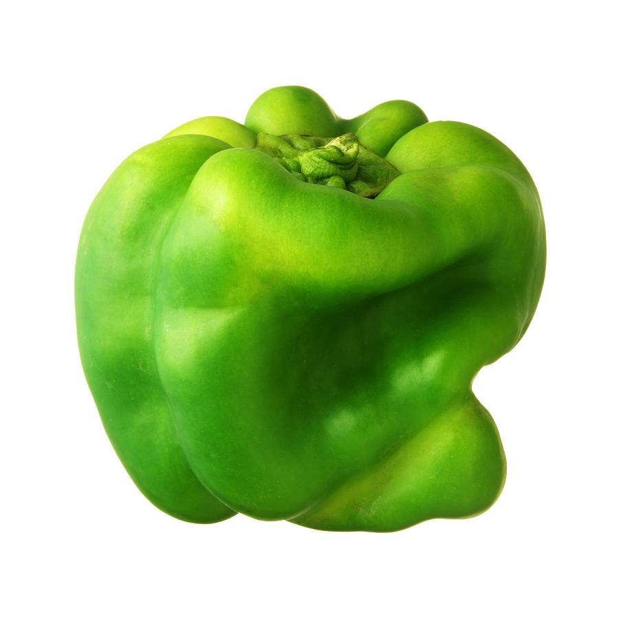 Vintage Photograph - Green Bell Pepper by Jim Hughes