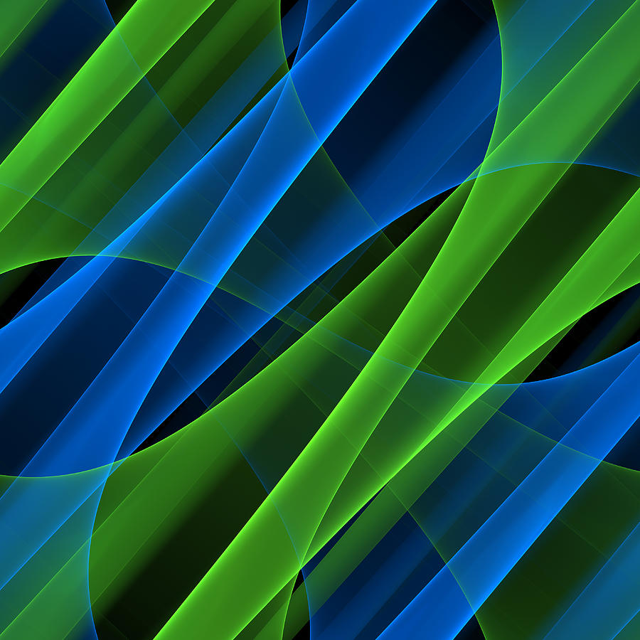 Green-Blue Digital Art by Gabiw Art